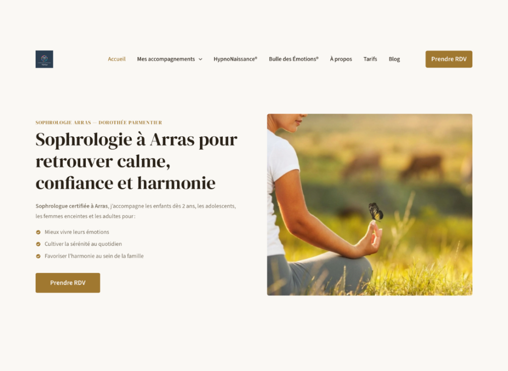 Création site web - Dorothée Parmentier Sophrologue-2